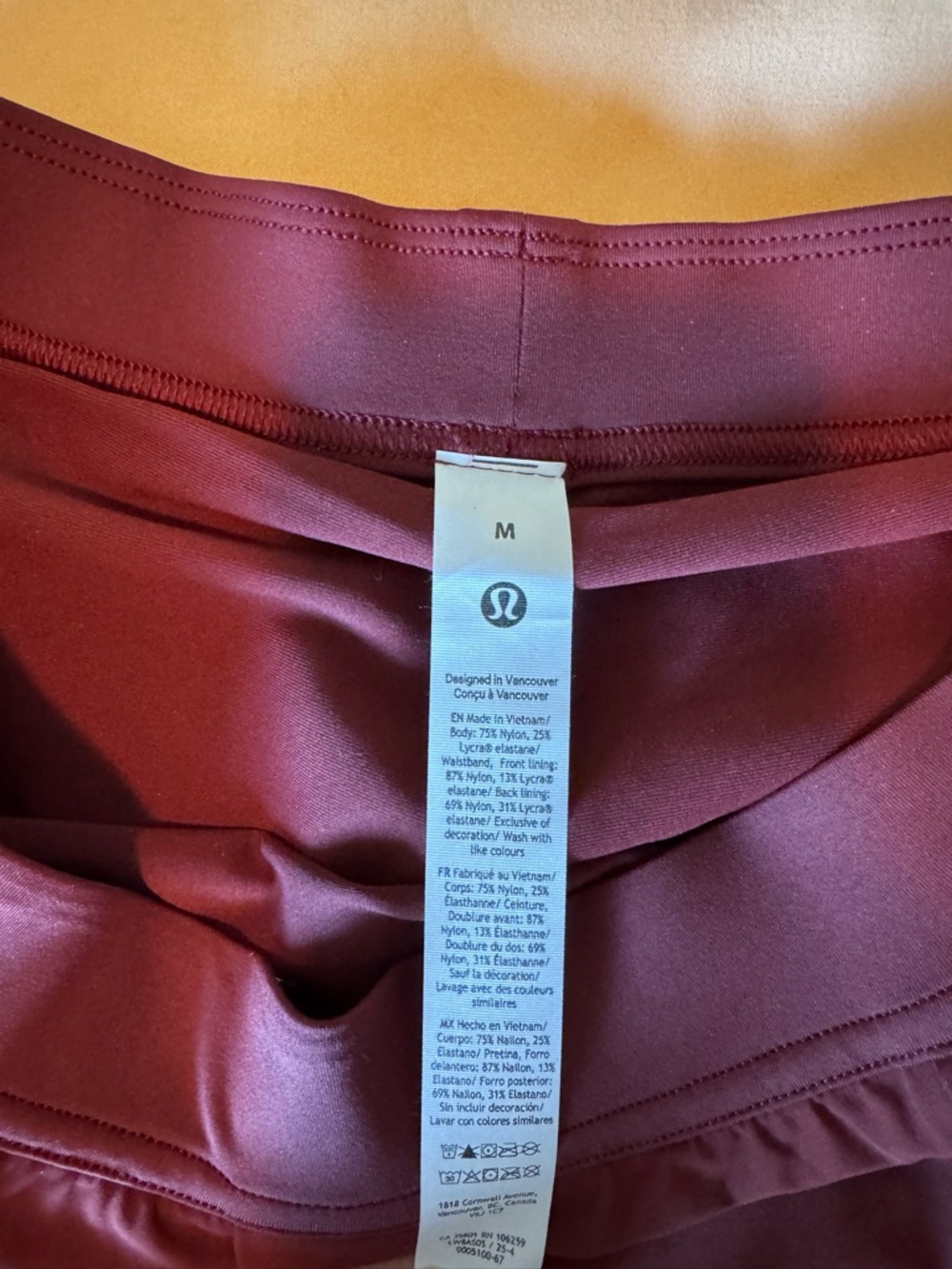 Maroon lululemon angled pleat high rise tennis skirt - Picture 3 of 4